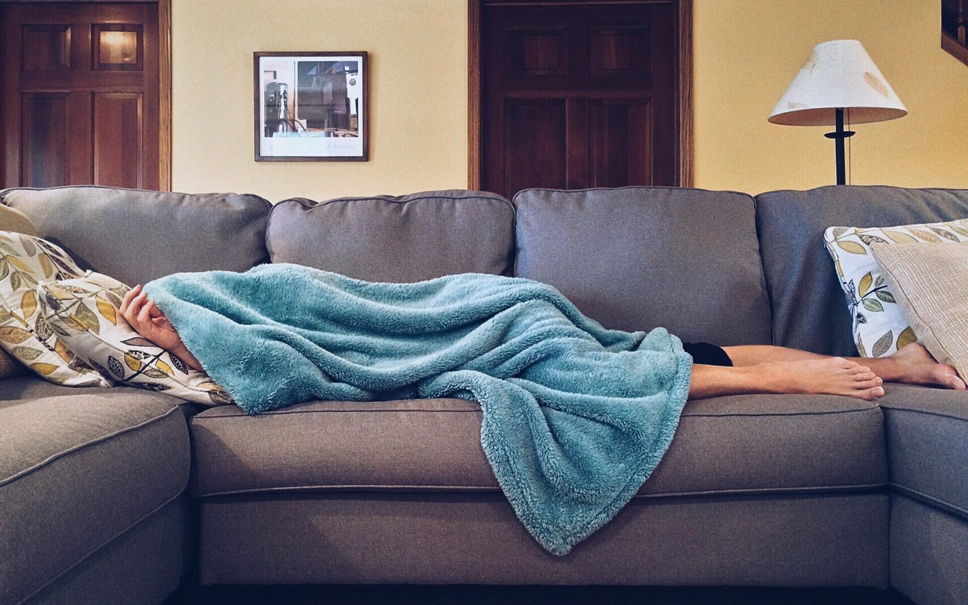 Person Sick on Couch